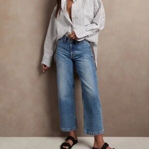 Banana Republic High-Rise Wide-Leg Crop Jean